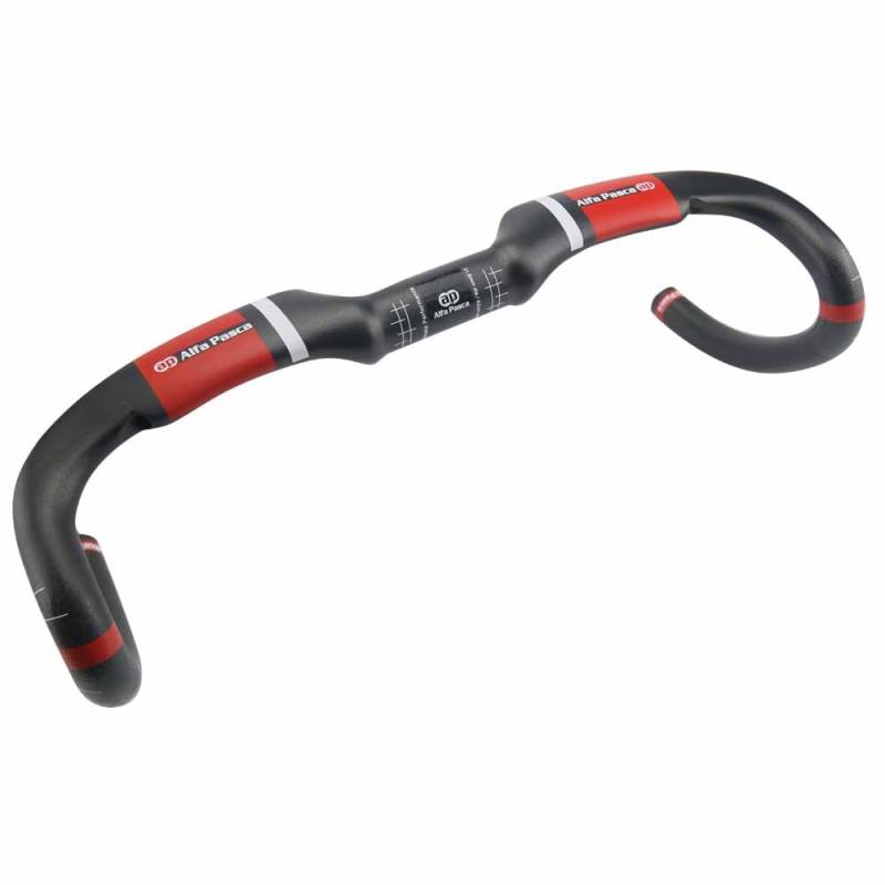 Alfa Pasca Rennradlenker Bike Lenker Carbon Rennrad Rot UD Matt Rennrad Lenker 400mm von Alfa Pasca
