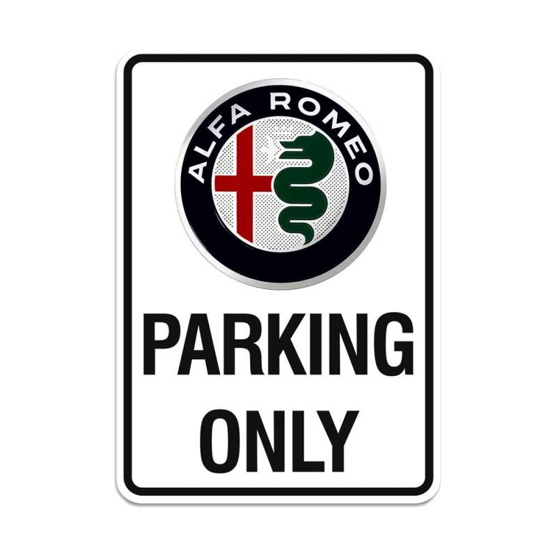 Quattroerre Alfa Romeo Parking Only Schild 28 x 40 cm von Alfa Romeo