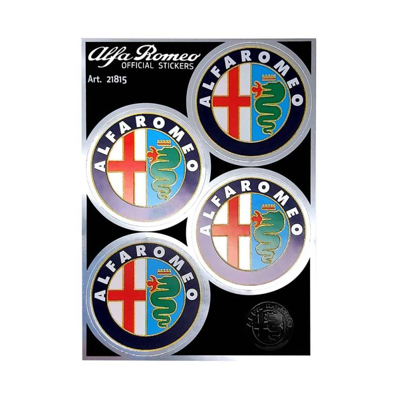 Alfa Romeo 21815 Aufkleber Offizielle 4 Logos 80er Jahre 48 mm von Alfa Romeo