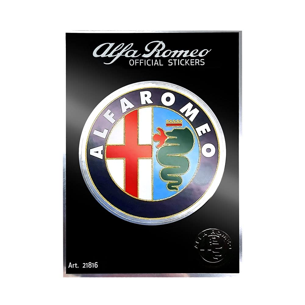Alfa Romeo 21816 Aufkleber Offiziell 1 Logo 80er Jahre, Durchmesser 75 mm von Alfa Romeo