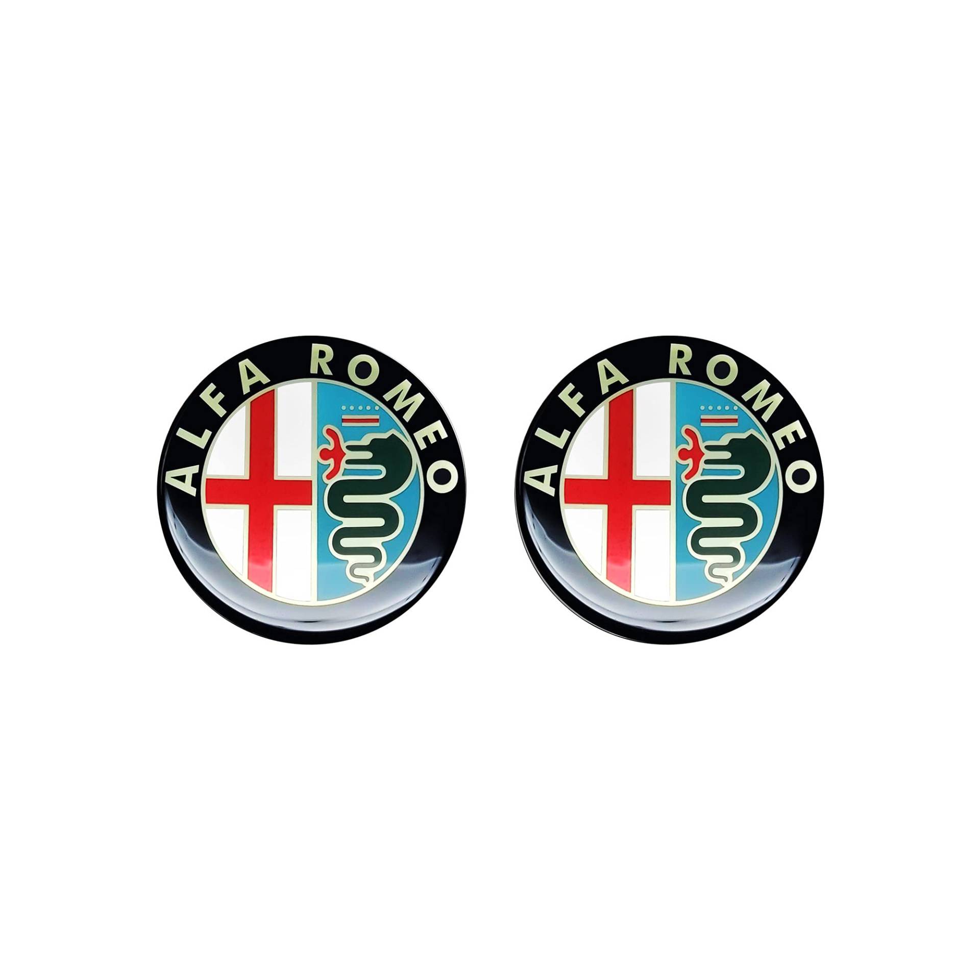 Alfa Romeo 21845 Aufkleber 3D Offiziellen Logo Old 12 mm, 2 Aufkleber Alfa Romeo 21845 Aufkleber 3D Offiziellen Logo Old 12 mm, 2 Aufkleber von Alfa Romeo