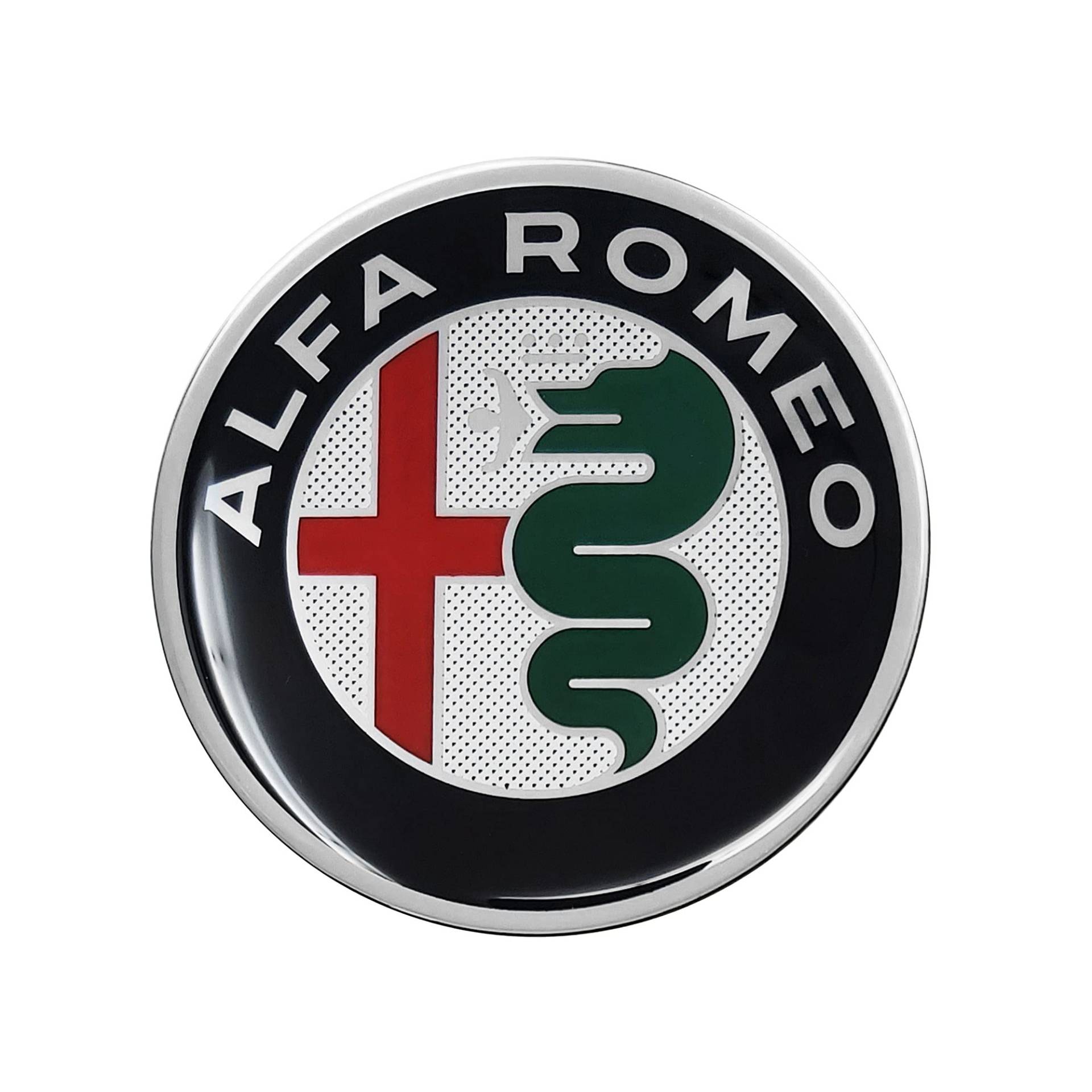 Alfa Romeo 21871 3D-Aufkleber, offizielles Logo, Durchmesser 50 mm, Mehrfarbig von Alfa Romeo