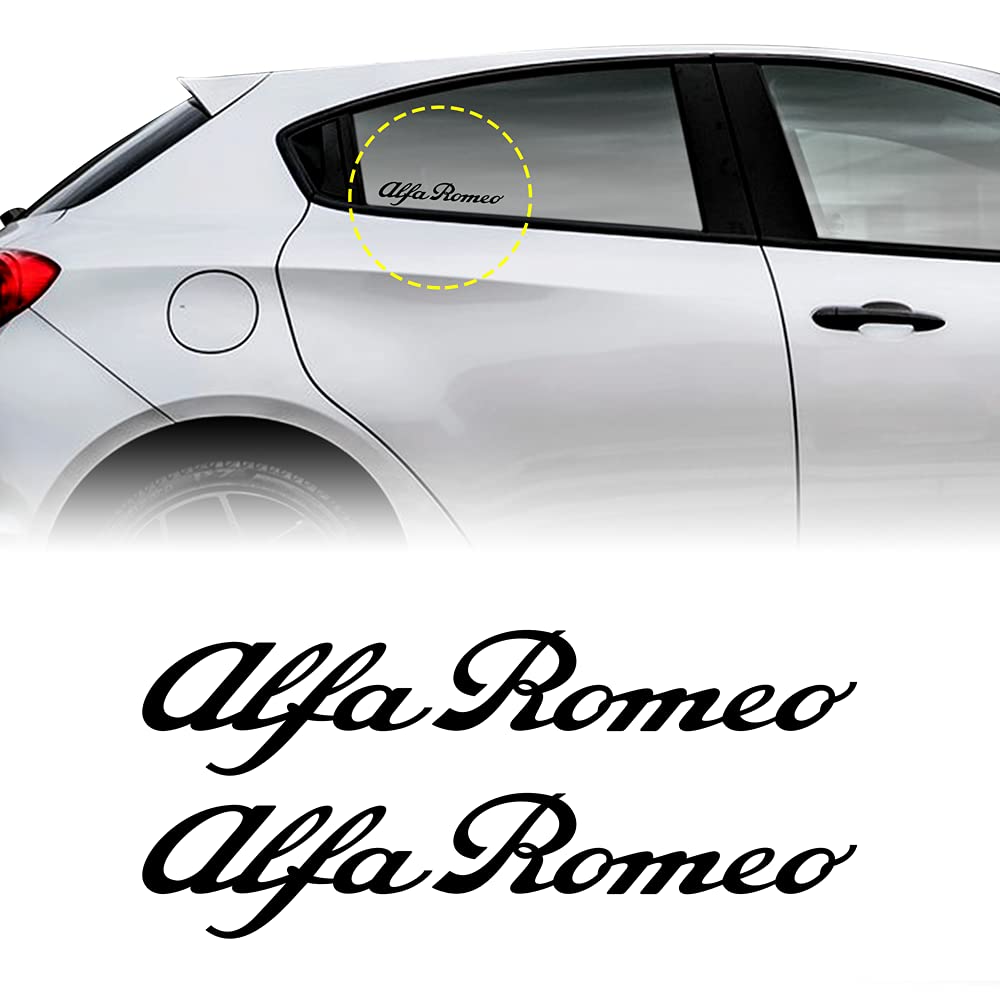 Alfa Romeo 21896 Selbstklebende Schrift Schwartz, 13 cm, 2 Stück von Alfa Romeo
