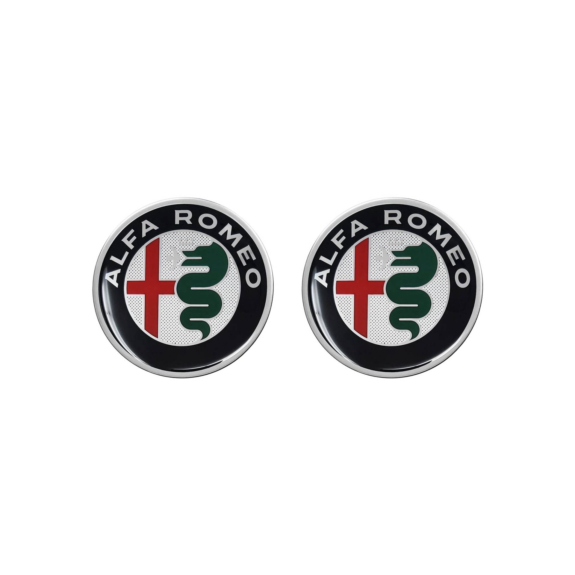 Alfa Romeo Logo Offizielle 3D Aufkleber, Durchmesser: 21 mm, Zweier-Set von Alfa Romeo