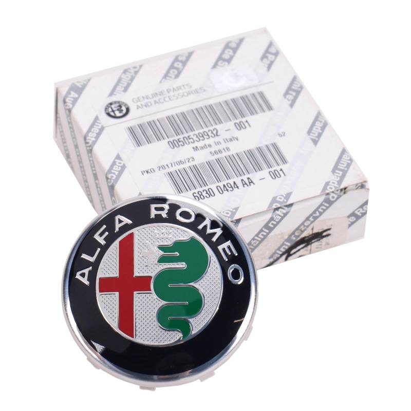 Original Alfa Romeo Radnabendeckel für Alu Felge Alfa Romeo Giulia 2,0 2,2 ab Bj,2016 OE 50539932 von Alfa Romeo