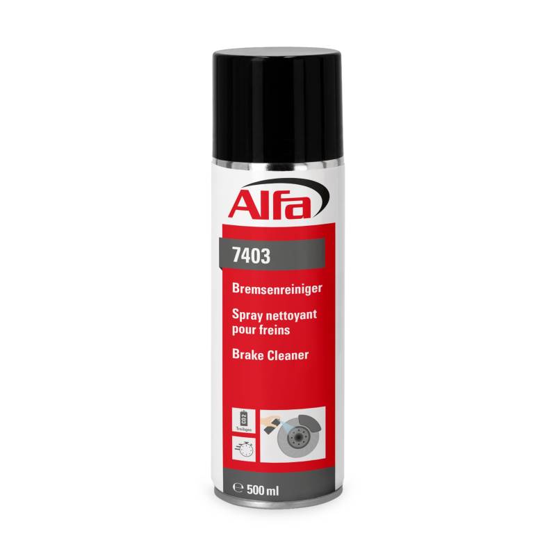Alfa Bremsenreiniger 500 ml Profi-Qualität Premium-Reiniger Bremsen Spray kraftvoll rückstandsfrei gegen Öle Fette Harze - Made in Germany (12) von Alfa