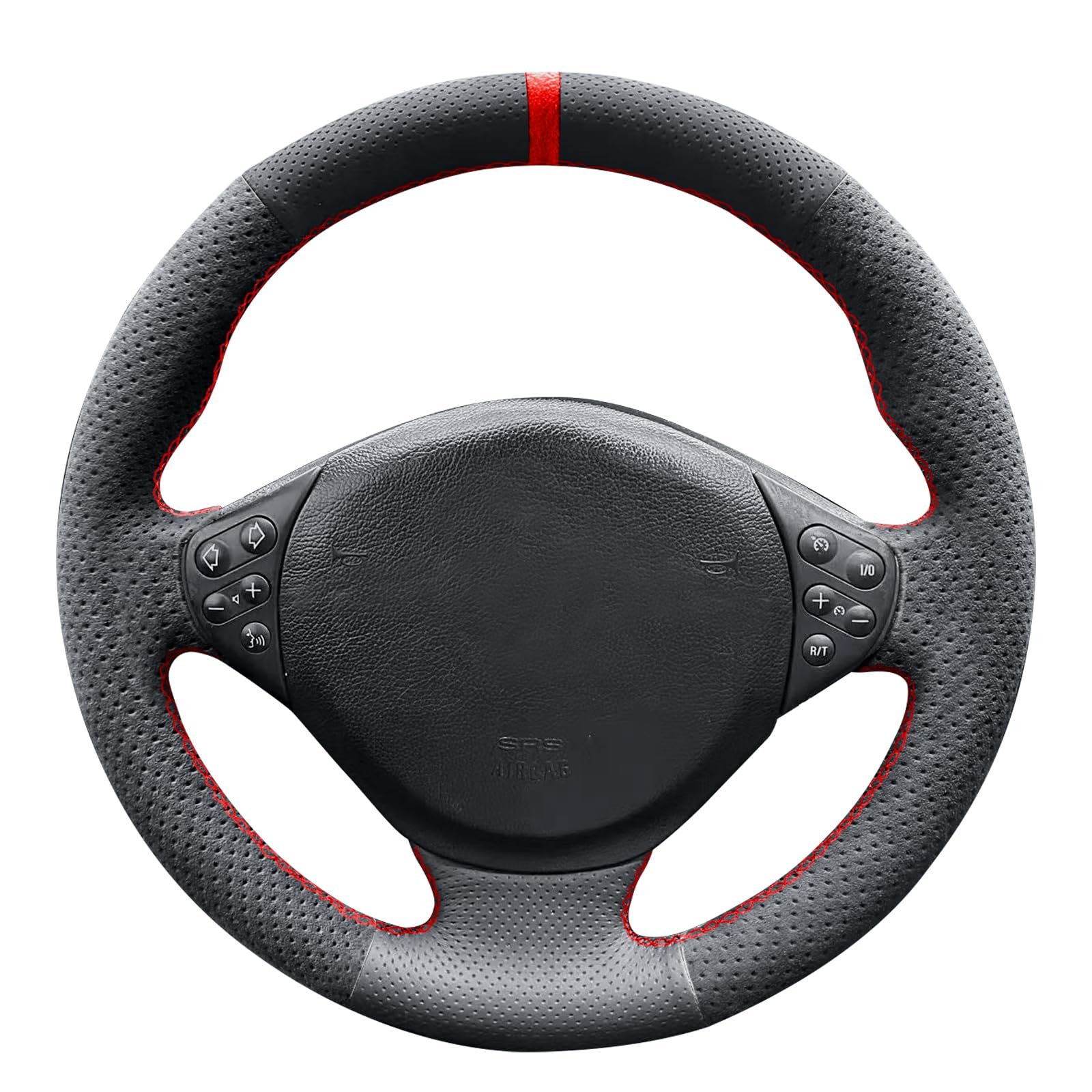 Alfanxi Handstich-Radabdeckung für BMW E90 E91 E92 E93 3er-Serie X1 E84 E90 E91 (rote Streifen) von Alfanxi