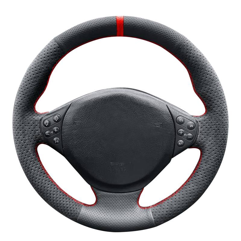 Alfanxi Handstich-Radabdeckung für BMW E90 E91 E92 E93 3er-Serie X1 E84 E90 E91 (rote Streifen) von Alfanxi