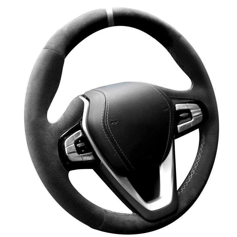 Alfanxi Handstich für Alcantara Lenkradbezug für BMW G20 G21 G30 G31 G32 X3 G01 X4 G02 X5 G05/ X7 G07 Z4 G29 G11 G12 (weißer Streifen) von Alfanxi