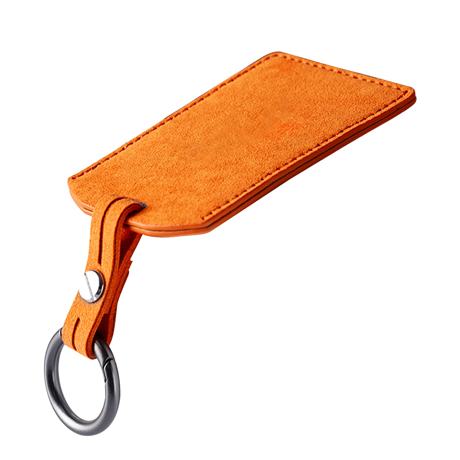 Alfanxi Schlüssel Kartenhalter Hülle Alcantara Material Schlüsselschutz Abdeckung Autozubehör inklusive Schlüsselanhänger Kompatibel mit Tesla Model 3 Modell Y (Orange-A07) von Alfanxi