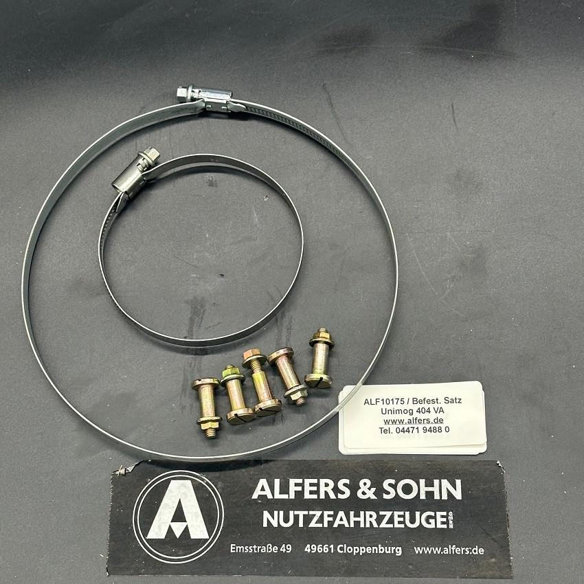 Befestigungssatz Schubrohrmanschette Unimog 404 Vorderachse Befestigungssatz Schubrohrmanschette Unimog 404 Vorderachse von Alfers & Sohn Nutzfahrzeuge GmbH