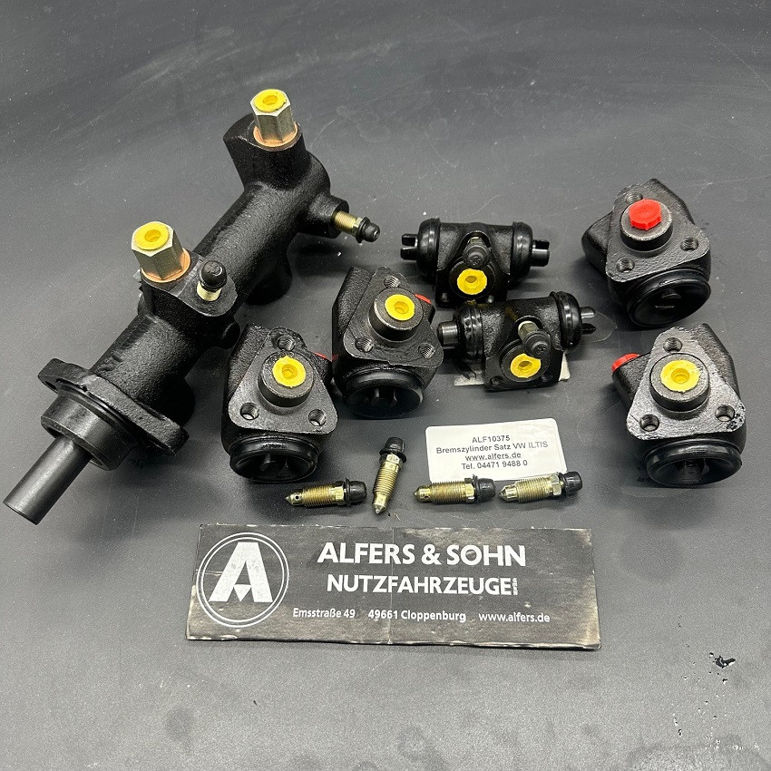 Bremszylinder Satz vorne, hinten und Hauptbremszylinder VW Iltis 183 Bremszylinder Satz vorne, hinten und Hauptbremszylinder VW Iltis 183 von Alfers & Sohn Nutzfahrzeuge GmbH