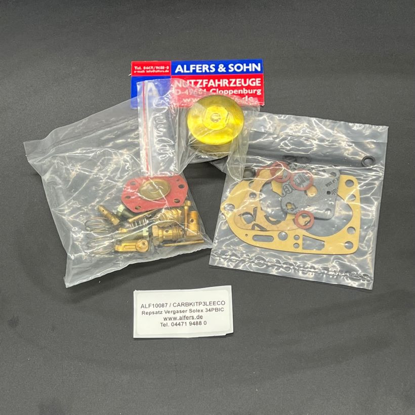 Reparatur Kit Vergaser Typ Solex 34 PBIC, Willys, F Kopf, Motor 1018 / 1029 eco Reparatur Kit Vergaser Typ Solex 34 PBIC, Willys, F Kopf, Motor 1018 / 1029 eco von Alfers & Sohn Nutzfahrzeuge GmbH