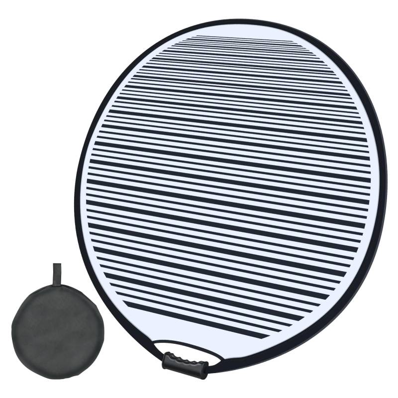 Alftek Dellenreflektorboard 80 cm Faltbar Streifen Reflektor Auto Line Board Flexible LED Linie Dent Panel Remover Tool für Fix Karosserie, Dellensegel Ausbeulwerkzeug, Dellenspiegel, Dellen Lampe von Alftek
