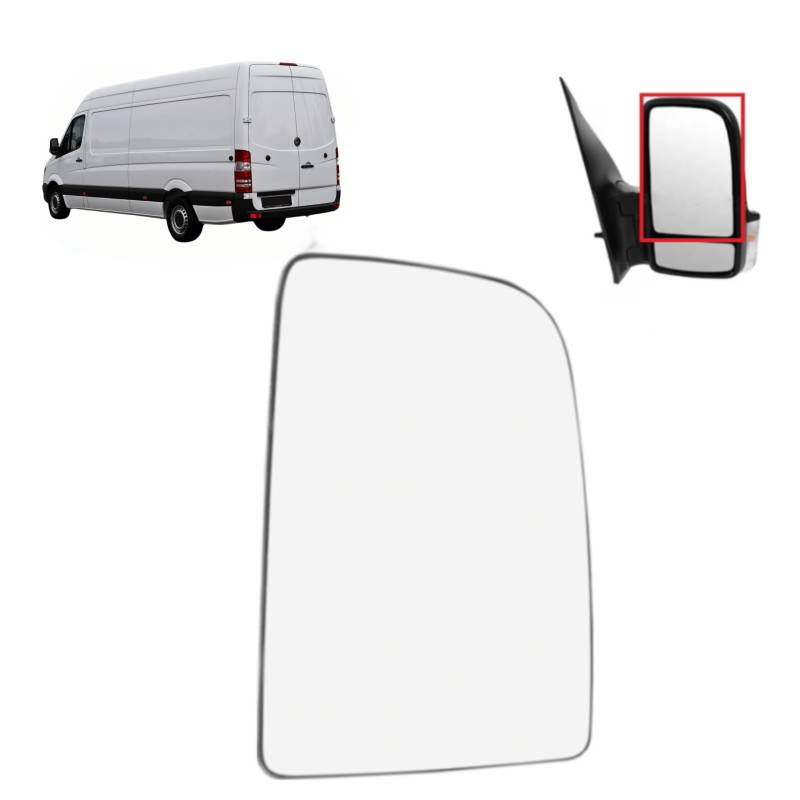 RECHTS Oberes Außenspiegelglas Ohne Heizung für Mercedes Sprinter & VW Crafter (2006–2018) | OEM A0028115233 | Passagier-Seite Rechts von Aligoparts