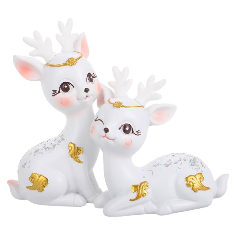 Alipis 1 Paar Kleine Feenhirschschmuck Autositzabdeckungen Autositzschutz Valentine -Figur Camo-Sitzbezüge süße Topper Desktop-Dekoration Autositztuch Mini-Rentier Rentierfiguren Harz von Alipis