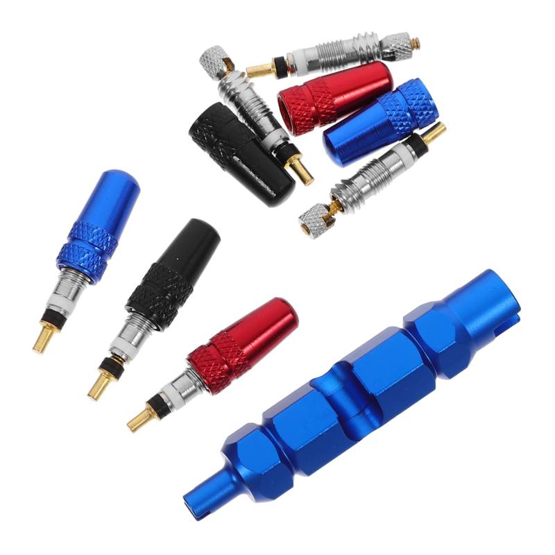 Alipis 1Satz Portable Bicycle Valve Core Removal Tool Kit For Bike Tires Compact And Easy To Use Valve Core Extractor With Caps For Everyday Maintenance von Alipis