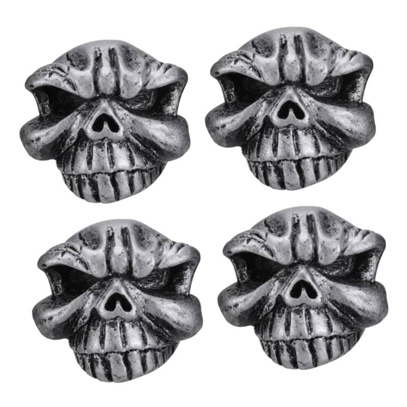 Alipis 1Satz Skull Head Ventilkappen Schädel Design Reifenventilkappen Für Autos Motorräder Und Fahrräder Silber Mit Dichtungsring Schützt Schmutz Und Regen Sorgt von Alipis