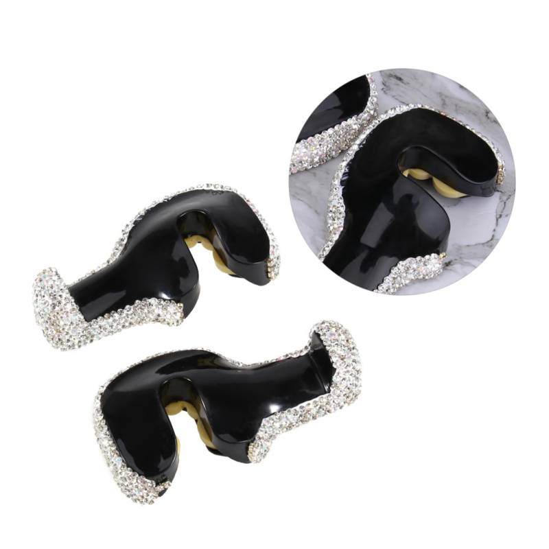 Alipis 2Stücke Kristall Strass Auto Kopfstütze Haken Multifunktionale Kleiderbügel für Einkaufstaschen Handtaschen und Regenschirme Robustes mit Luster Kristallen von Alipis