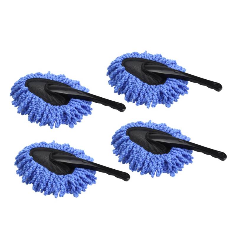 Alipis 4 Stück Auto Staubwedel Auto Wachsbürste Auto Reinigungsmittel Nanofaser-Auto-armaturenbrett-staubtuch Blue von Alipis