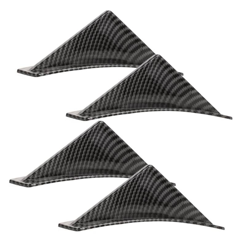 Alipis 4 Stück Heckspoiler Der Stoßstangenspoiler Spoiler Für Autos Universal Spoiler Sport v Universeller Heckdiffusor Auto Luftstrom Aufkleber Heckstoßstange Aus Kohlefaser Black Abs von Alipis