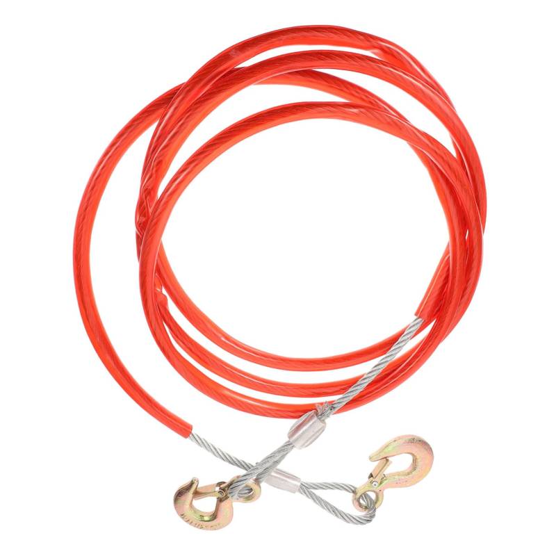 Alipis Abschleppseil Haken Abschleppen Anhänger Kabel Verdickter Schleppseil Anhänger-zugseil Bergungsseil Schleppkabel Auto Zugseil Kabel Ziehen Hochleistungsschleppseil Stahldraht Weiß von Alipis