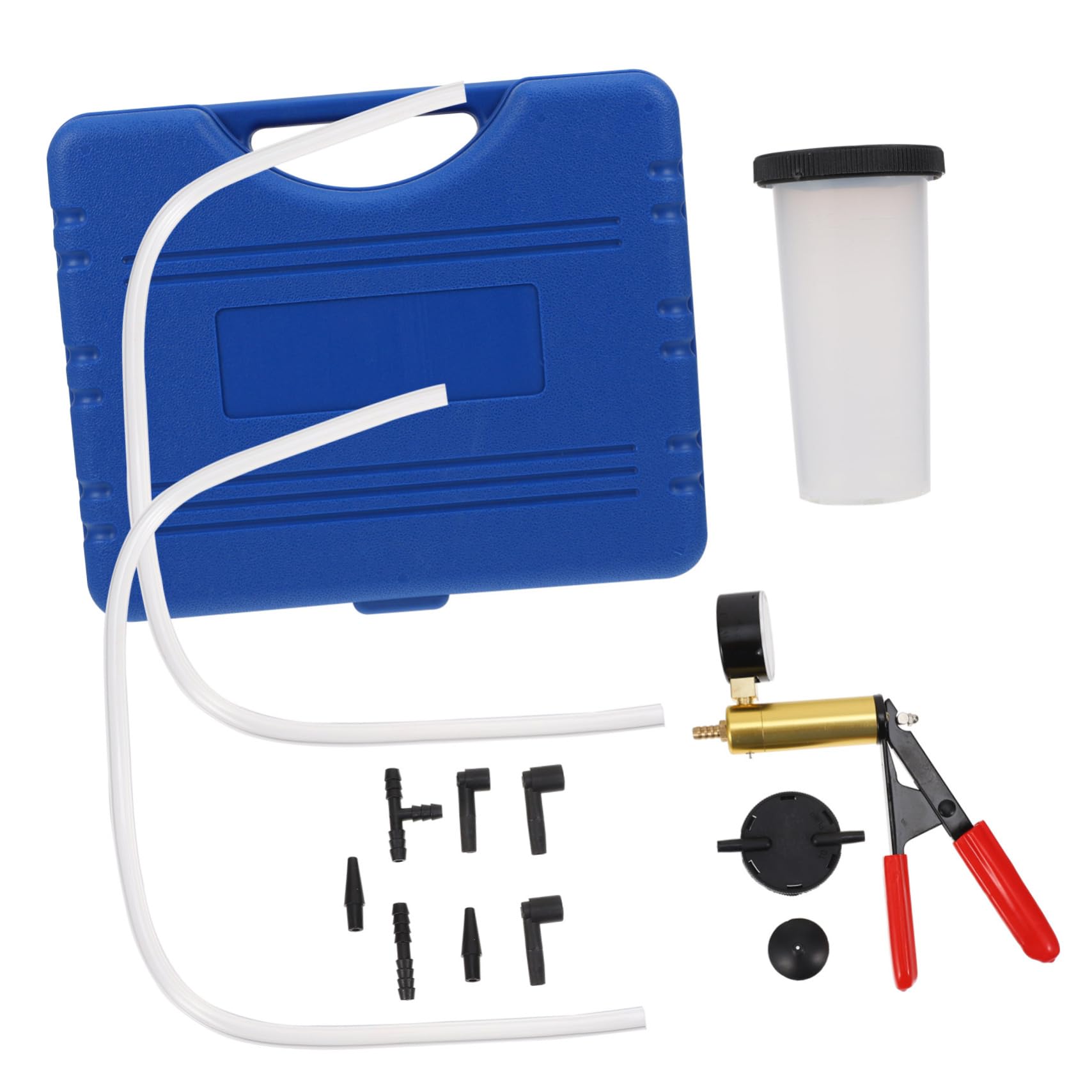Alipis Auto Hand Vakuumpumpe Bremsentlüfter Adapter Hochwertiges Werkzeug zur Bremsenblutung und Vakuumtest für Kfz Tragbares Kit mit Vielseitigen Adaptern Robuste Konstruktion von Alipis