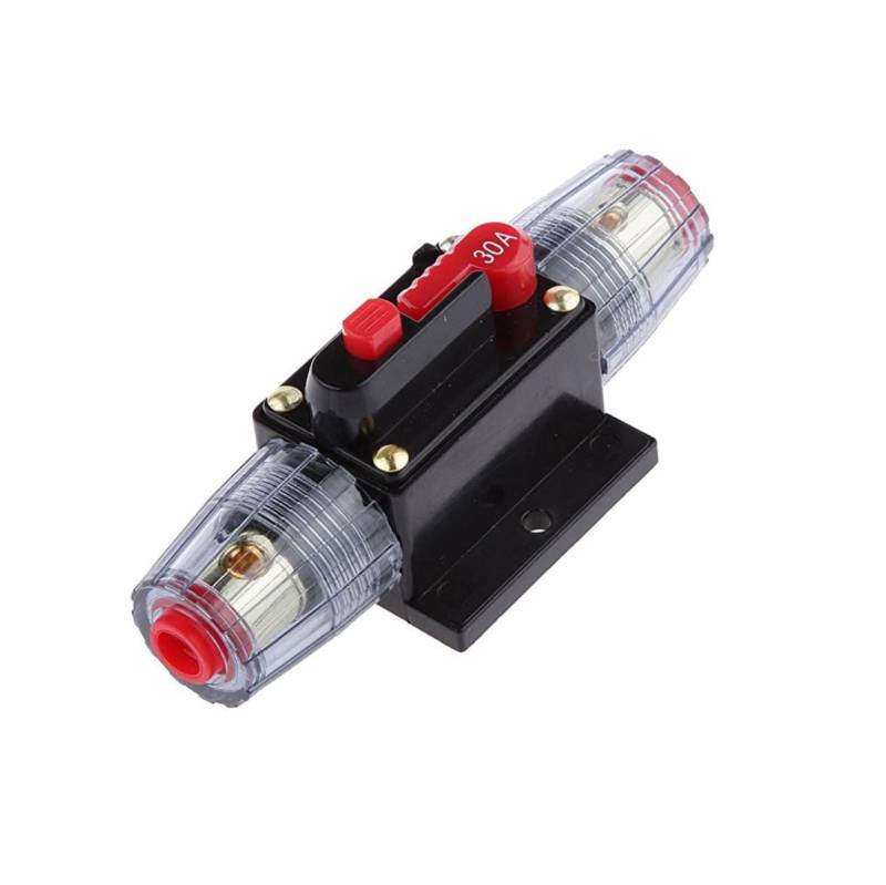Alipis Auto Leistungsschalter Auto-Audio-Sicherung Inline-Sicherungsautomat Manueller Reset Black von Alipis