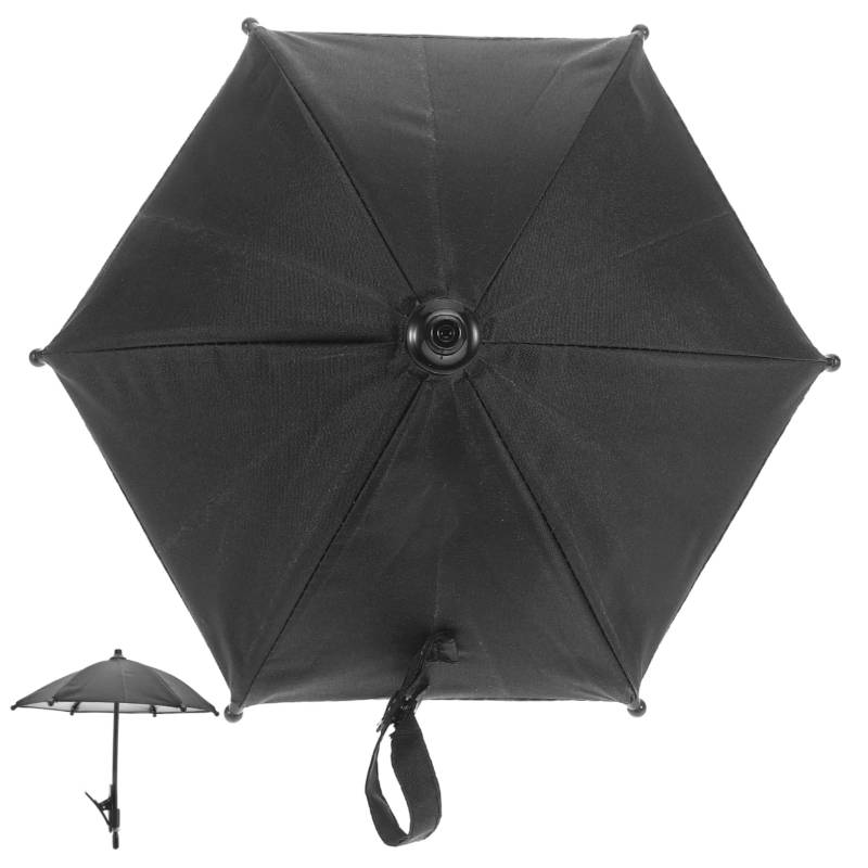 Alipis Auto Parasol Windschutzscheibe -Handy -Halterung Mini-Regenschirm für Handy magnetischer Regenschirm Mini-Regenschirm für Telefon Handy Sonnenschutz Metall Black von Alipis