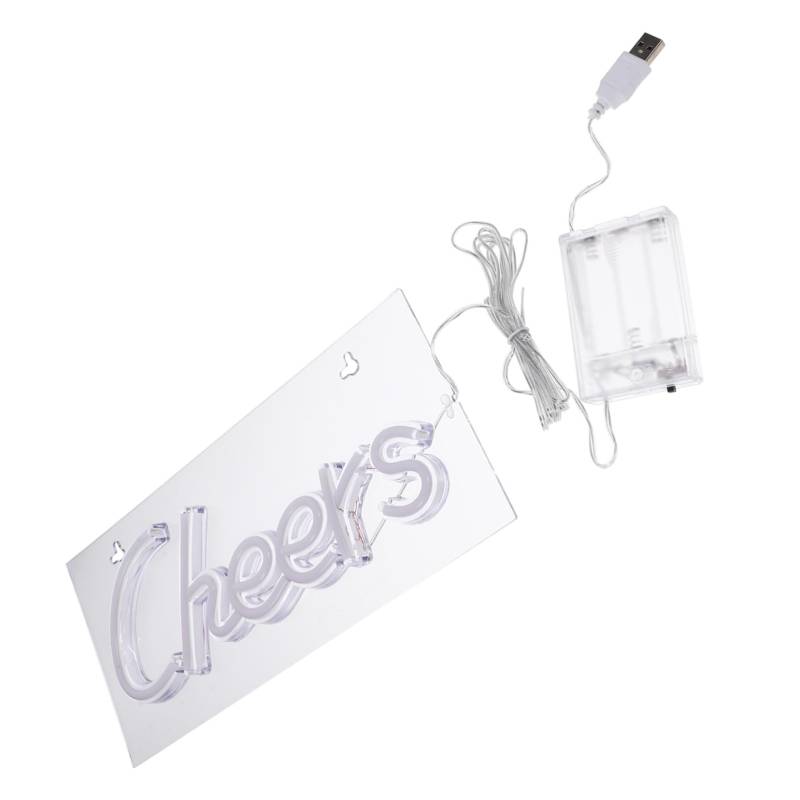 Alipis Cheers Kreatives LED Neonschild Für Bar Und Party Dekoration Warmweißes Für Partys Und Feste Bringt Und Farbe Zuhause von Alipis