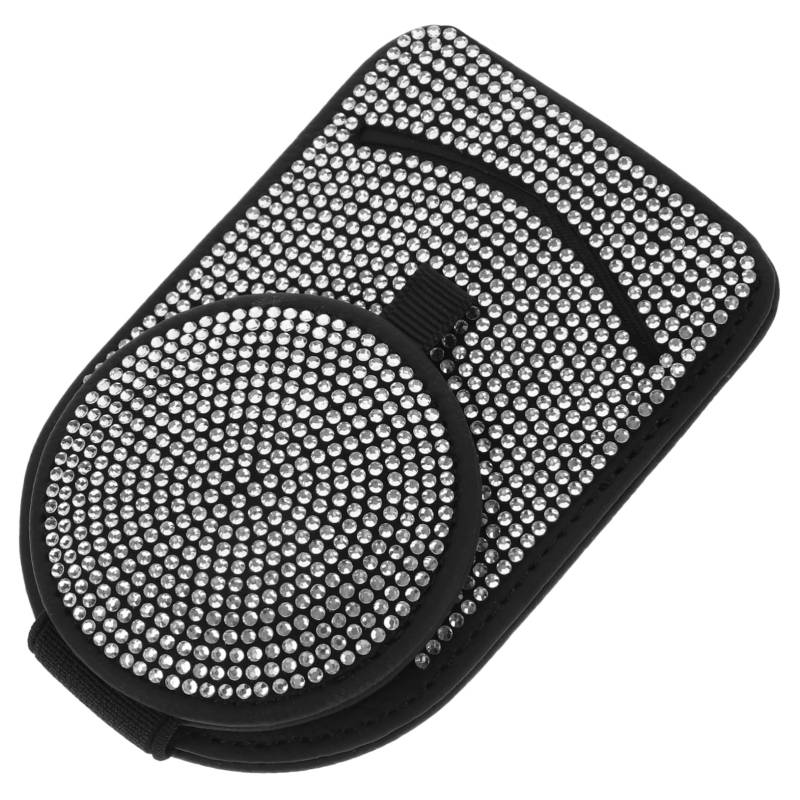 Alipis Sonnenbrillenhalter Für Autovisier PU Brillenclip Mit Strasssteinen Multifunktional Ticketkartenhalter Passend Für Automodelle Kompaktes Und Tragbares Design von Alipis