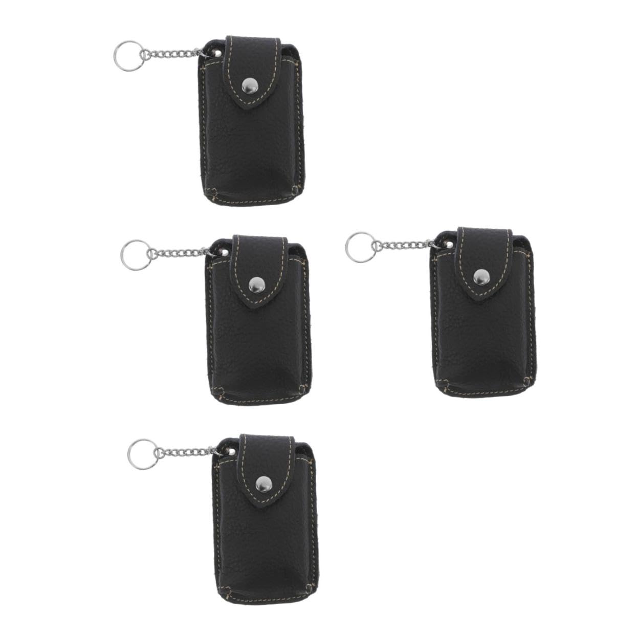 Alipis Tasche Für Autoschlüssel Tastenabdeckungen Key Fob -Halter Autoschlüsselabdeckung Fob Schlüsselhalter Schutz Für Schlüsselanhänger Auto Schlüsselanhänger Klein Echtes Leder Schwarz von Alipis