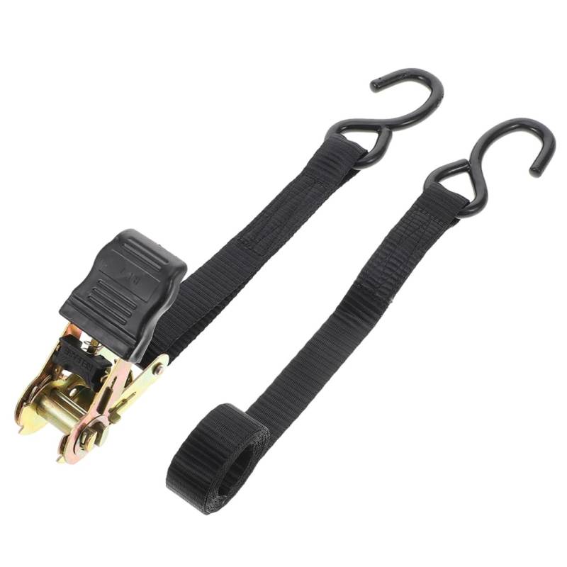Alipis Verband S-Hook strapazierfähige Spanngurte Ratschengurte Spanngurte strapazierfähig Zurrgurte Ratsche Gurte für Lastwagen Zurrgurte mit Haken Metall Black von Alipis