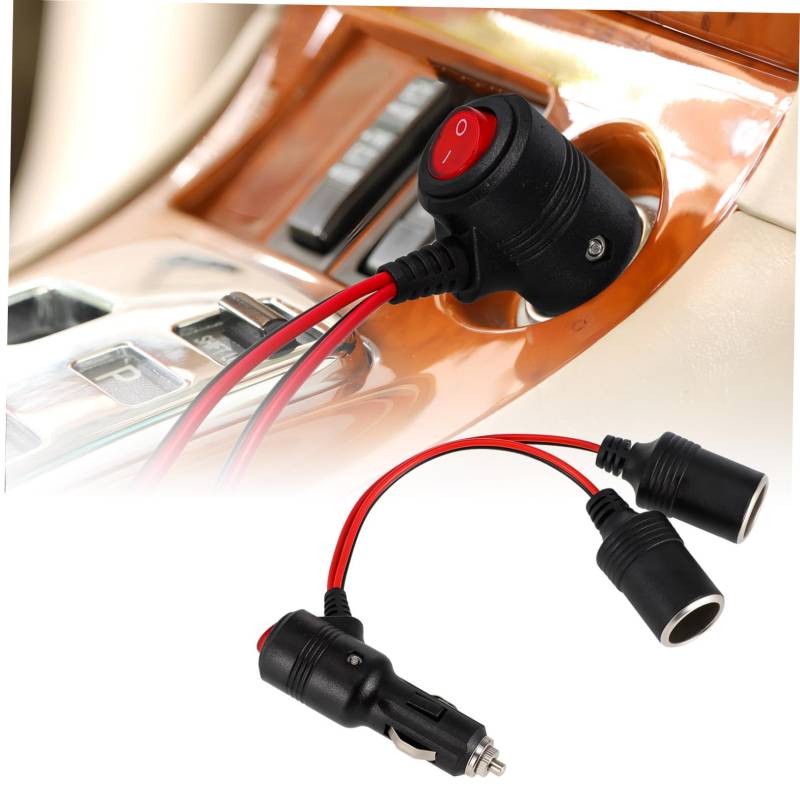 Alipis Zigarettenanzünderschalter Zigarettenanzünderkabel Autoladekabel Auto Zigarettenanzünderteil Auto Zigarettenanzünderadapter 2 Wege Auto Zigarettenanzünder Autozubehör von Alipis
