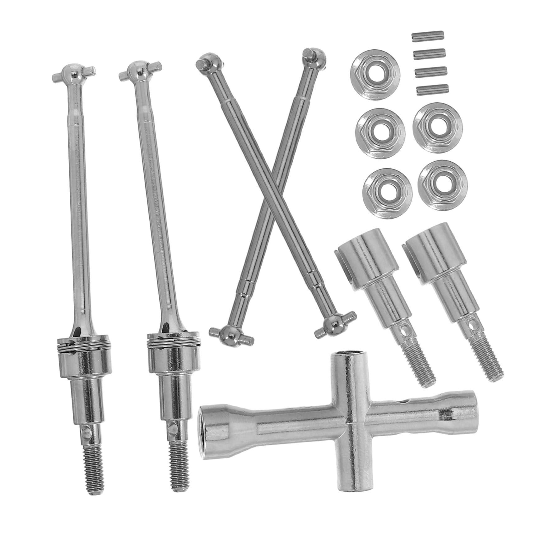 Alipis Zubehör für RC-Autos Auto Teil Antriebswelle aus Metall Walker-Teile fahren Autozubehörteile Ersatzradbaugruppe Silver Alipis Zubehör für RC-Autos Auto Teil Antriebswelle aus Metall Walker-Teile fahren Autozubehörteile Ersatzradbaugruppe Silver von Alipis