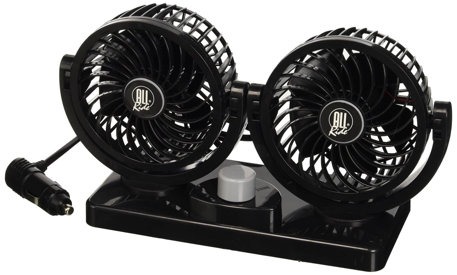 0 All Ride Auto Ventilator 12V - Doppellüfter - Anschluss über Zigarettenanzünder im Auto - Inkl. 2 Halterungen mit Klebestreifen für das Armaturenbrett - Kunststoff - Schwarz 0 All Ride Auto Ventilator 12V - Doppellüfter - Anschluss über Zigarettenanzünder im Auto - Inkl. 2 Halterungen mit Klebestreifen für das Armaturenbrett - Kunststoff - Schwarz von All Ride