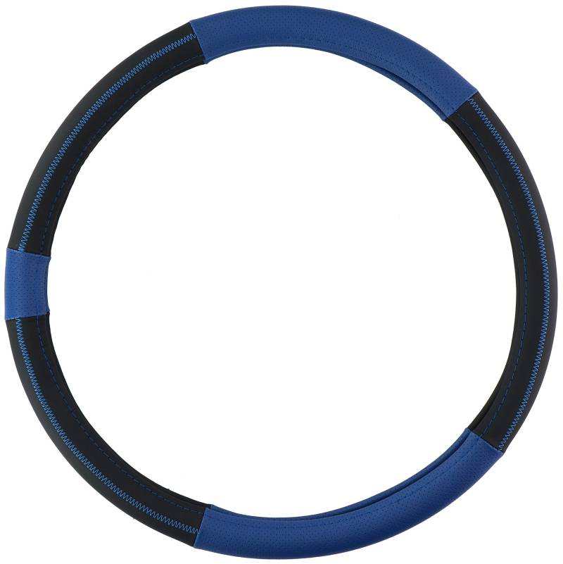 All Ride Lenkradhülle für LKW - für LKW-Lenker - Echtleder - 44-46 Zentimeter - Blau-Schwarz von All Ride