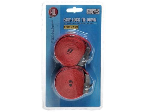 All Ride Spanngurt mit Schnellverriegelungs-Zurrgurt, 2,5m rot von All Ride