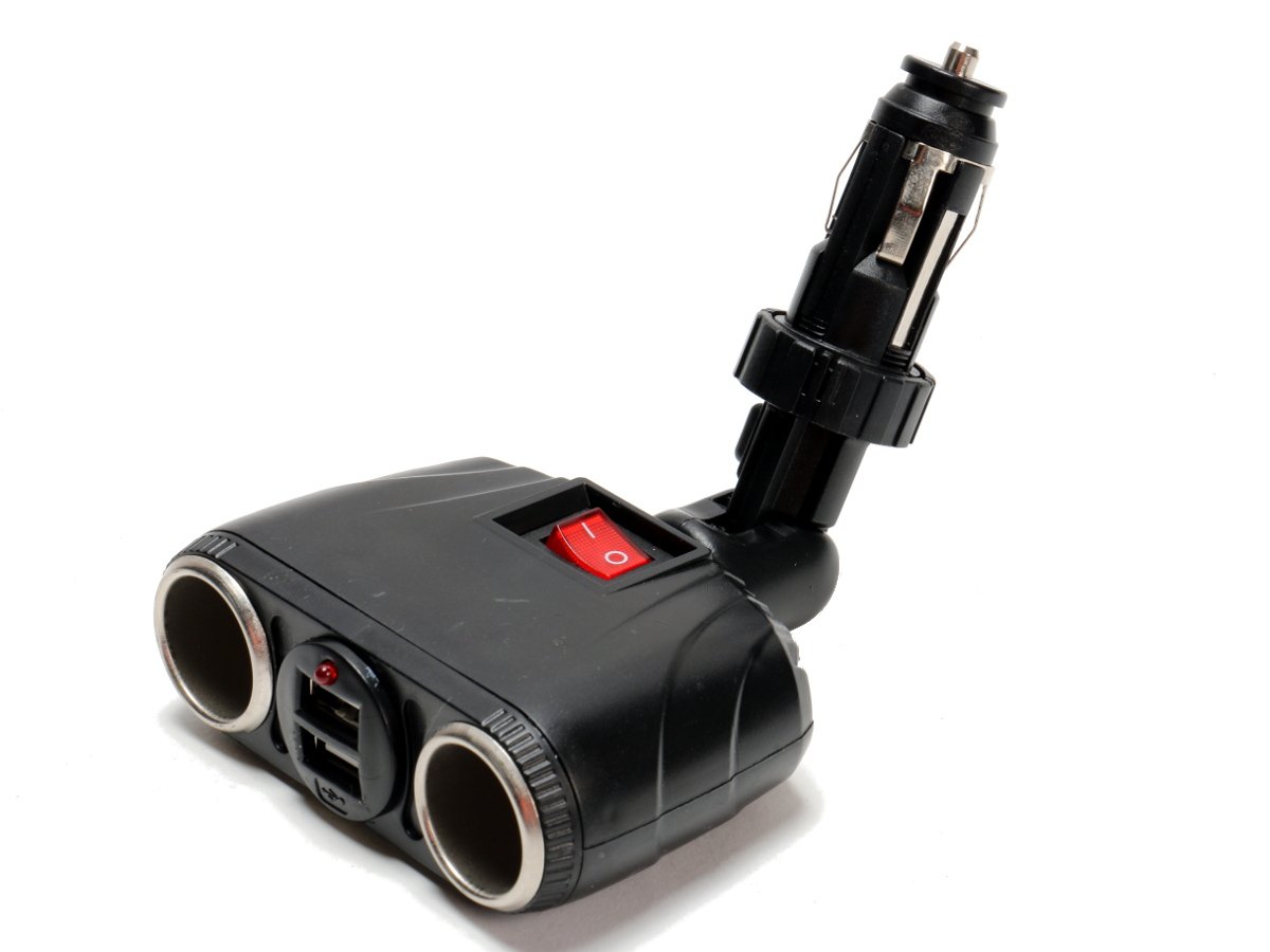 Zigarettenanzünder Steckdose mit USB-Adapter 8A, Stecksystem, Gelenk, 2 x USB, 12V 24V, für Auto LKW Wohnwagen Busse von All Ride