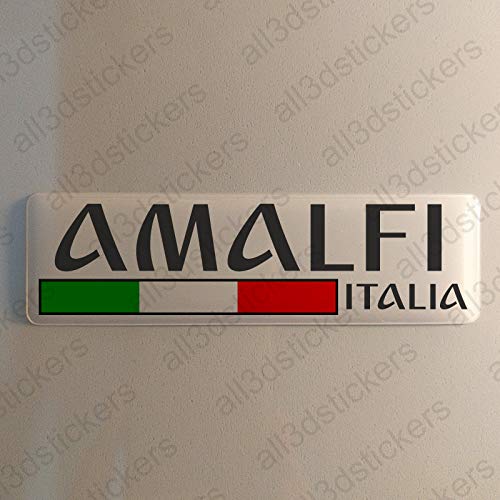 Amalfi Italien Aufkleber Amalfi 120x30mm Autoaufkleber Flagge 3D Fahne Italia von All3DStickers
