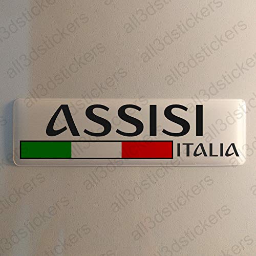 Assisi Italien Aufkleber Assisi 120x30mm Autoaufkleber Flagge 3D Fahne Italia von All3DStickers
