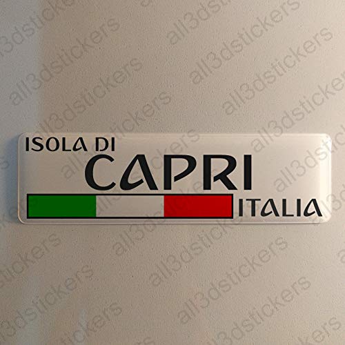 Capri Italien Aufkleber Capri 120x30mm Autoaufkleber Flagge 3D Fahne Italia von All3DStickers