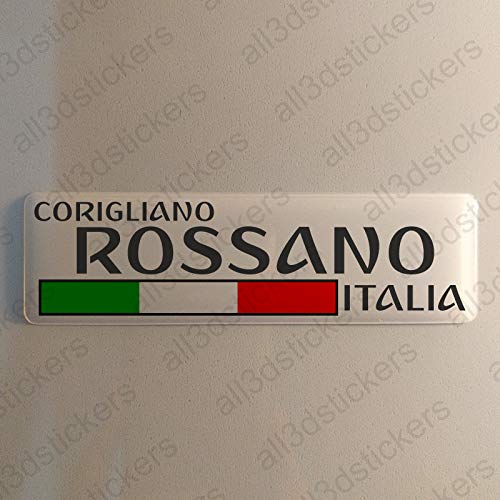 Corigliano-Rossano Italien Aufkleber Corigliano-Rossano 120x30mm Autoaufkleber Flagge 3D Fahne Italia von All3DStickers