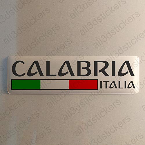 Kalabrien Italien Aufkleber Kalabrien 120x30mm Autoaufkleber Flagge 3D Fahne Italia von All3DStickers