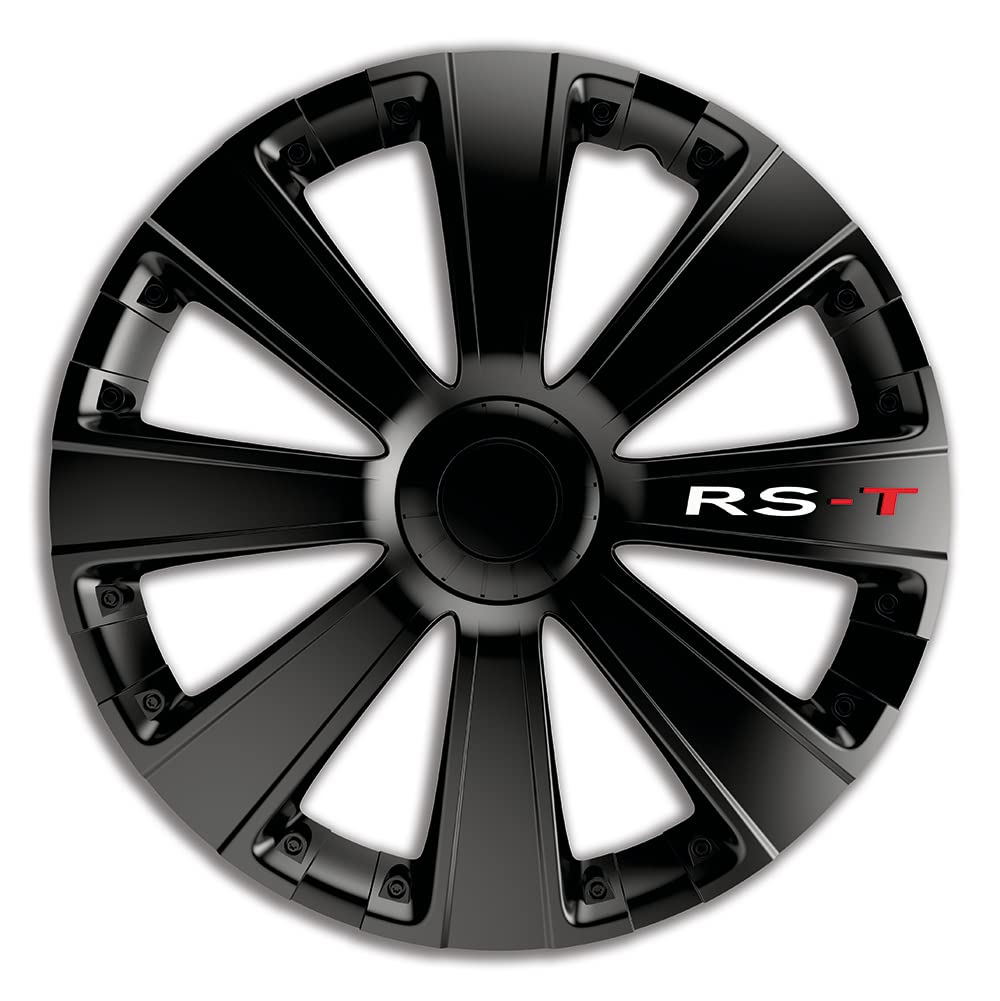 All4You Radkappen RS-T Black 15 Zoll 4er Pack Radzierblenden Schwarz Black von All4You