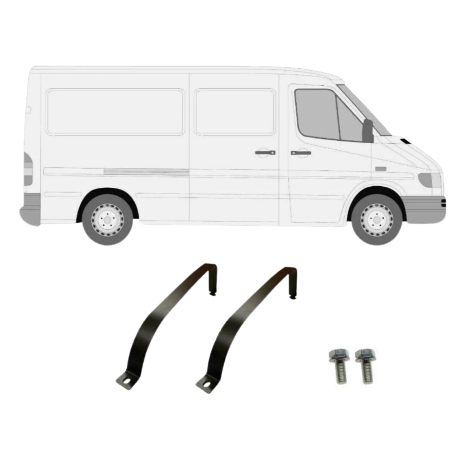 2x Tankband für VW LT Mercedes Sprinter W901-905 1995-2006 Tankbänder Kraftstofftankbänder + Schrauben 2x Tankband für VW LT Mercedes Sprinter W901-905 1995-2006 Tankbänder Kraftstofftankbänder + Schrauben von All4you