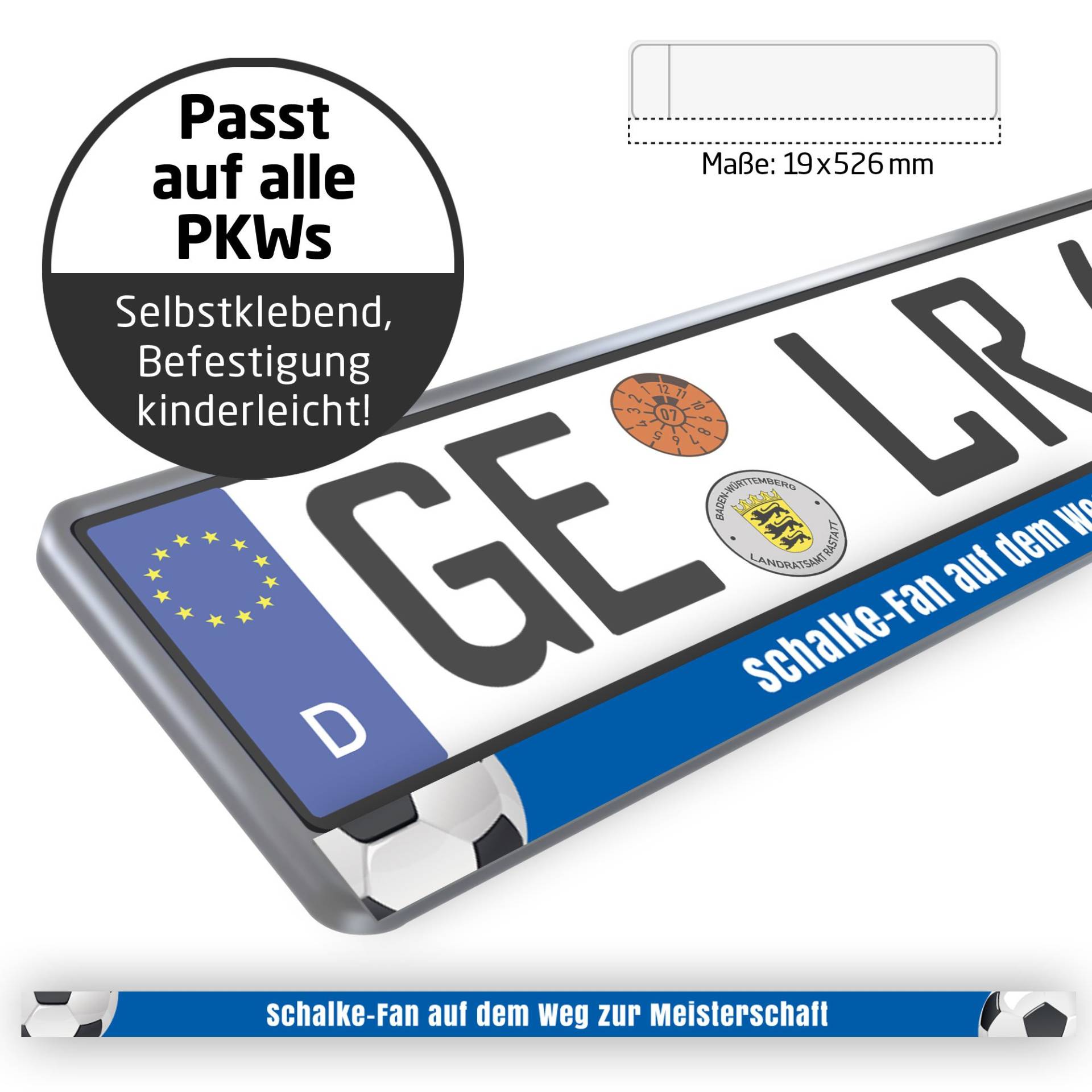 Schalke-Fan auf dem Weg zur Meisterschaft Design-Kennzeichenschild für Schalke -Fans | Premium-Nummernschild für Dein Auto | 2 STK. Passt auf alle Kennzeichenhalter Schalke-Fan auf dem Weg zur Meisterschaft Design-Kennzeichenschild für Schalke -Fans | Premium-Nummernschild für Dein Auto | 2 STK. Passt auf alle Kennzeichenhalter von ligakakao