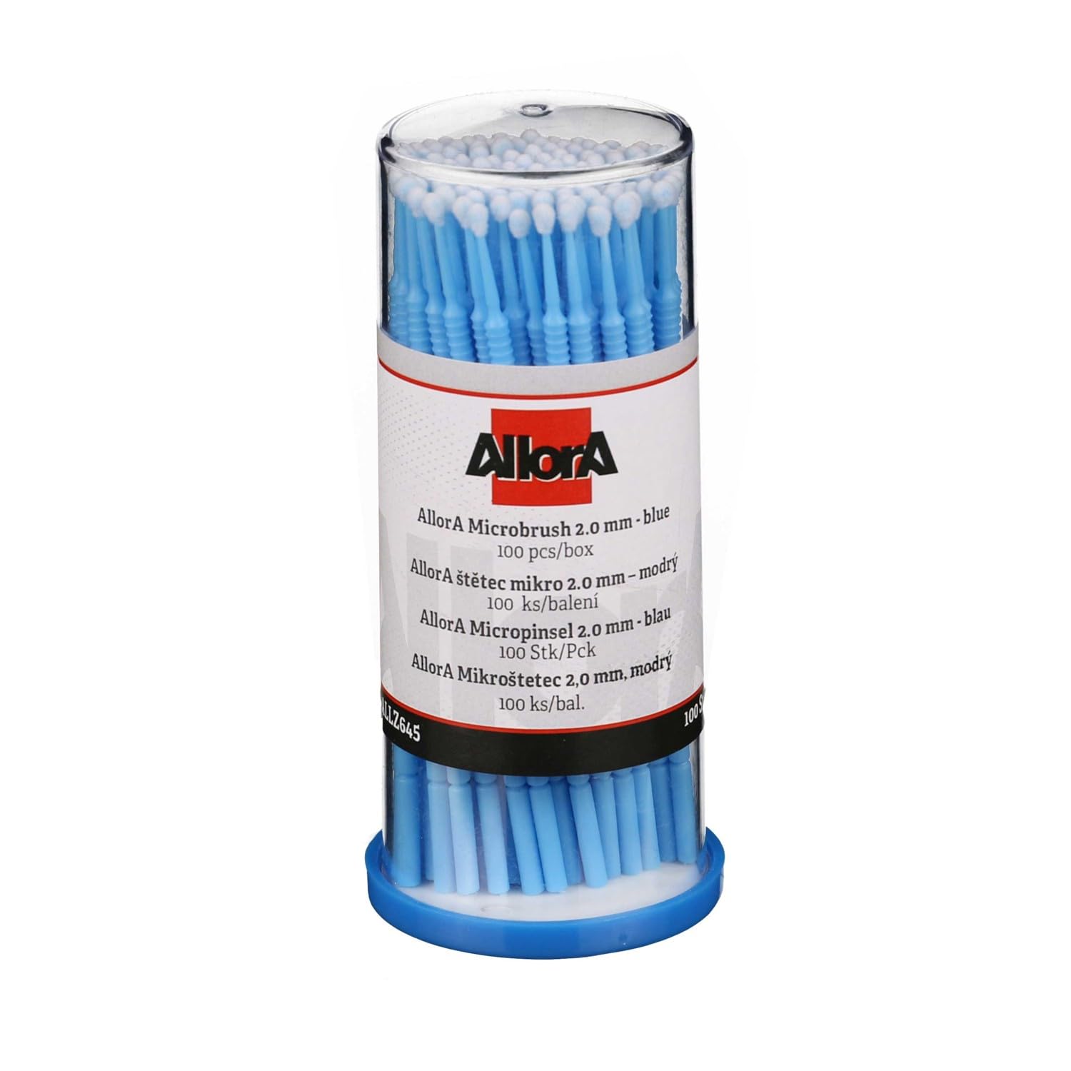 AllorA Micropinsel, Lacktupfer, Micro Applikatoren Pinsel, fusselfreies Reinigungsstäbchen (100 Stück in der Box) (2.0 mm blau (grob)) von AllorA