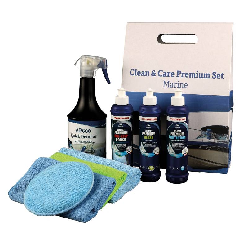 Clean & Care Pflegeset Premium Set Boot Marine Menzerna AllorA im Tragekarton von AllorA