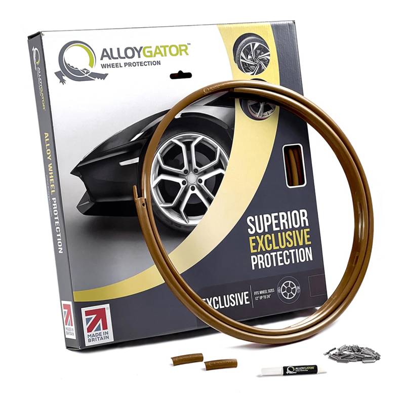 AlloyGator Bronze Einzelnes ersatzteil – 1 Rad | passend für 12-24 Zoll | Alufelgenschutz | Felgenschutz von AlloyGator
